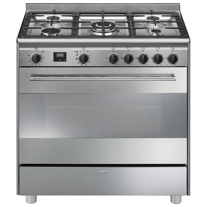 Smeg BG91PX9-1 Estetica Mista Cucina a Gas con Forno Elettrico Termoventilato 5 Fuochi Classe energetica A+ 90x60 cm Acciaio Inox