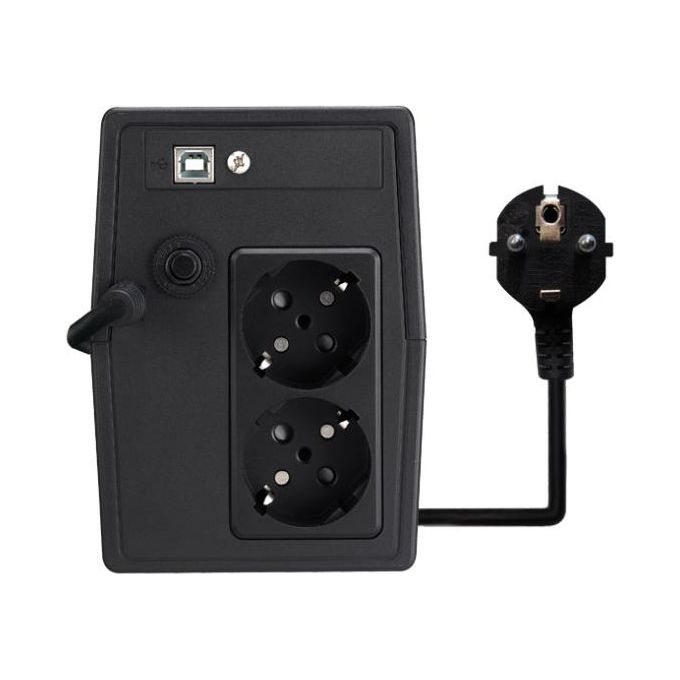 Nilox NXGCLI12001X7V2 Premium Line Interactive Gruppo di Continuita' UPS 1200VA 840W AVR 2 Prese Schuko USB colore Nero