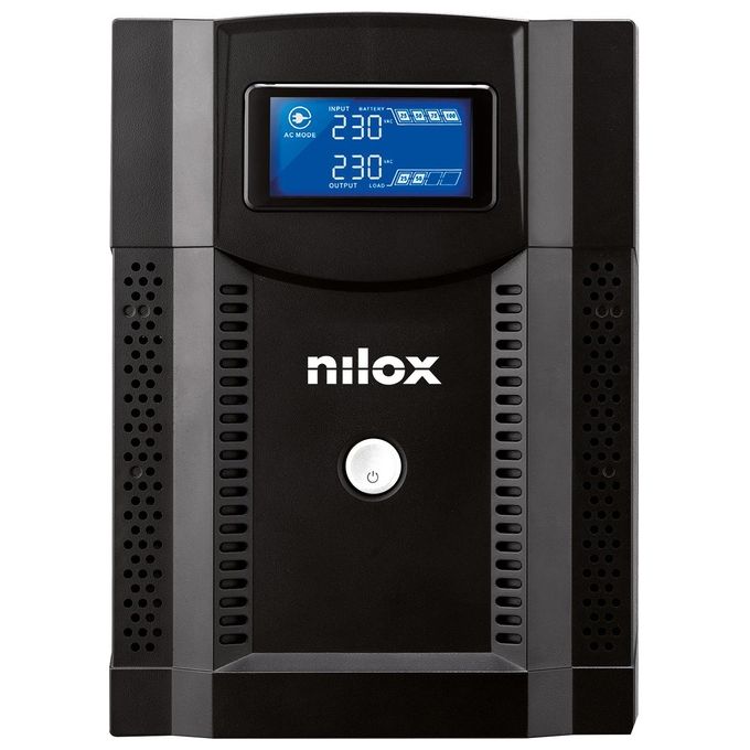 Nilox NXGCLISW3K2X9V2 Premium Gruppo di Continuita' UPS Line Interactive Sinewave 3000VA 2100W AVR Display LCD colore Nero