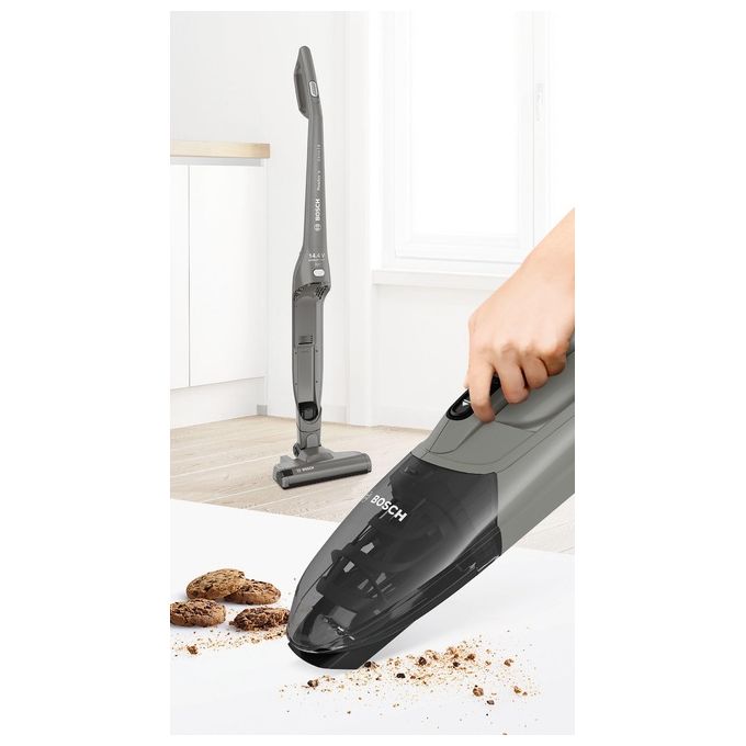 Bosch BBHF214G Readyy'y Scopa Elettrica Senza Sacchetto Grigio