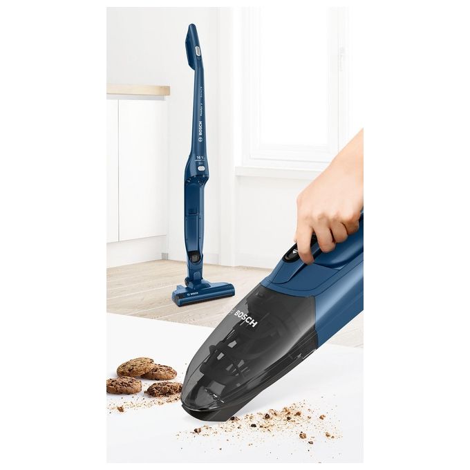 Bosch BBHF216 Serie 2 Aspirapolvere a Bastone 2 in 1 Ricaricabile Ciclonico Senza Sacco 14,4 V 36 min colore Blu
