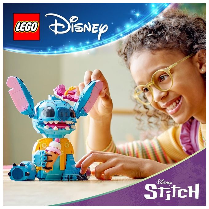 LEGO Disney 43249 Stitch, Gioco per Bambini 9+, Personaggio da Costruire con Parti Mobili, Idea Regalo Divertente dal Film