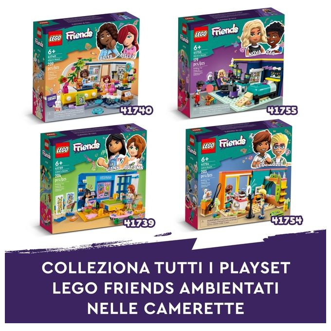LEGO Friends 41739 La cameretta di Liann, Camera da Letto a Tema Artistico con Mini Bambolina Autumn, Giochi per Bambini 6+