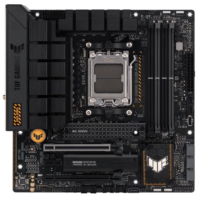 ASUS TUF GAMING B650M-PLUS WIFI Scheda Madre Gaming micro ATX, AMD B650, AM5, DDR5, 3xPCI 4.0, WiFi 6 (802.11ax), Intel 2.5Gb Ethernet, Realtek 7.1, 2xM.2, 4xSATA 6GB-s, Aura Sync RGB, Nero