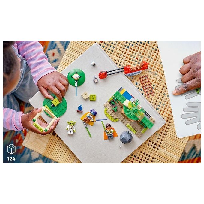 LEGO Star Wars 75358 – Tempio Jedi su Tenoo, Set da Costruzione 124 Pezzi con Maestro Yoda, Lys Solay, Kai Brightstar, Droide T-10 e Speeder Bike, Eta' 4+