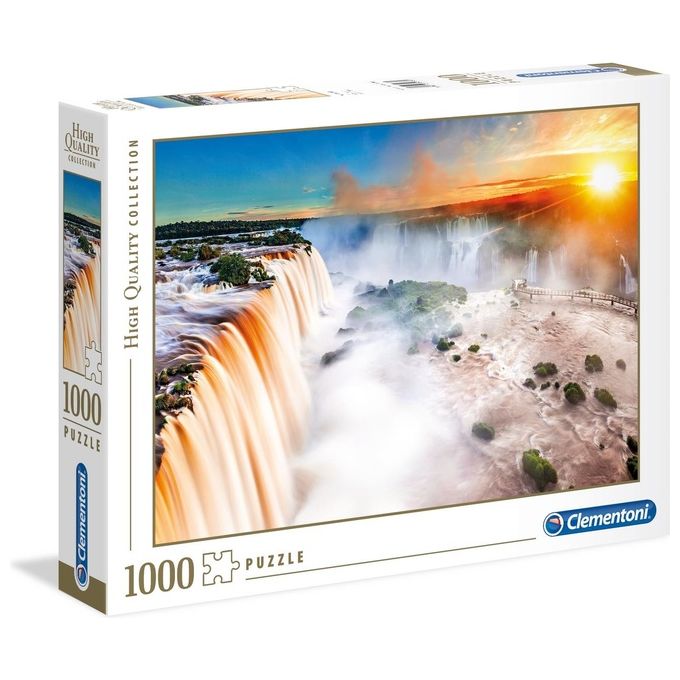 Clementoni Puzzle 1000 Pezzi – Waterfall, Dimensioni 69×50 cm, Cartone Riciclato, Immagine Alta Definizione