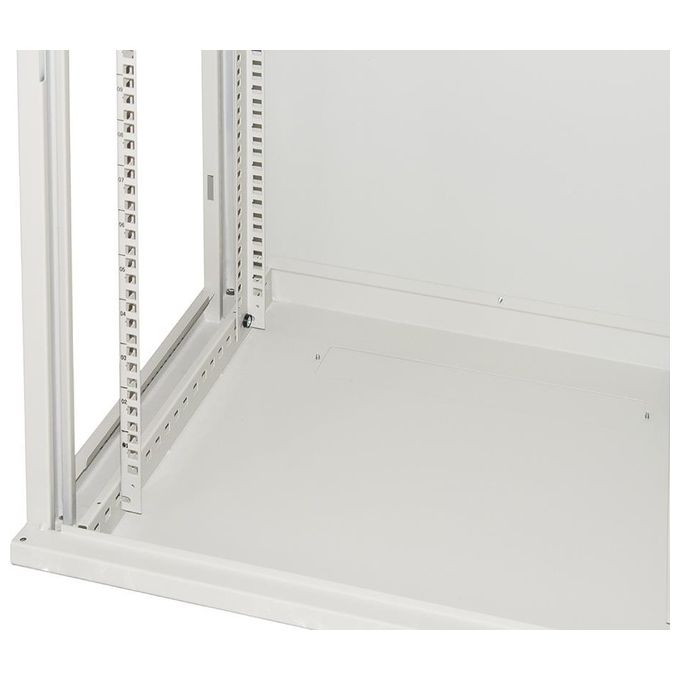 Link Armadio rack 19 18 unita' da muro (a)900 (l)600 x profondita 600 mm. colore grigio chiaro porta vetro