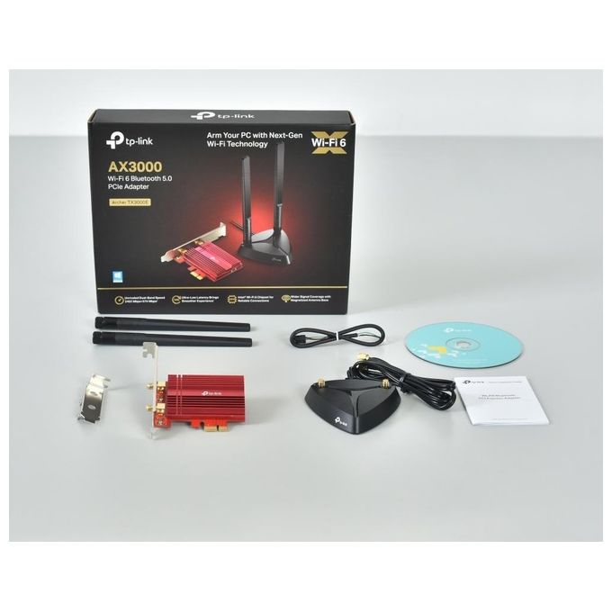 TP-Link Archer TX3000E Scheda Wi-Fi PCI Express Wi-Fi 6 (AX3000) con Bluetooth 5.0