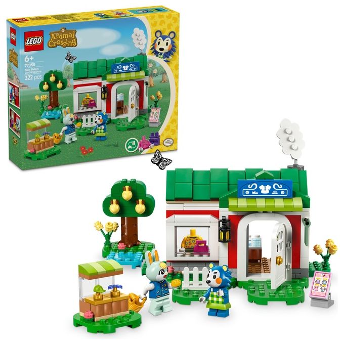 LEGO 77055 Animal Crossing - La sartoria delle Sorelle Ago e Filo, Set da Costruzione 322 Pezzi con Minifigure di Mabel e Sasha, Eta' 6+