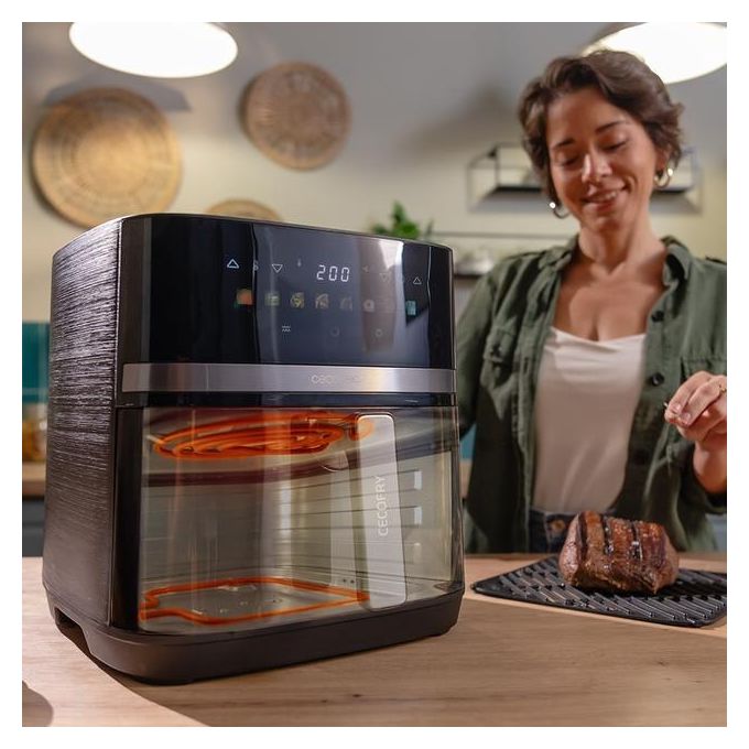 Cecotec Cecofryegrill Duoheat 8000 Friggitrice Ad Aria 8 Litri 2200W Nero