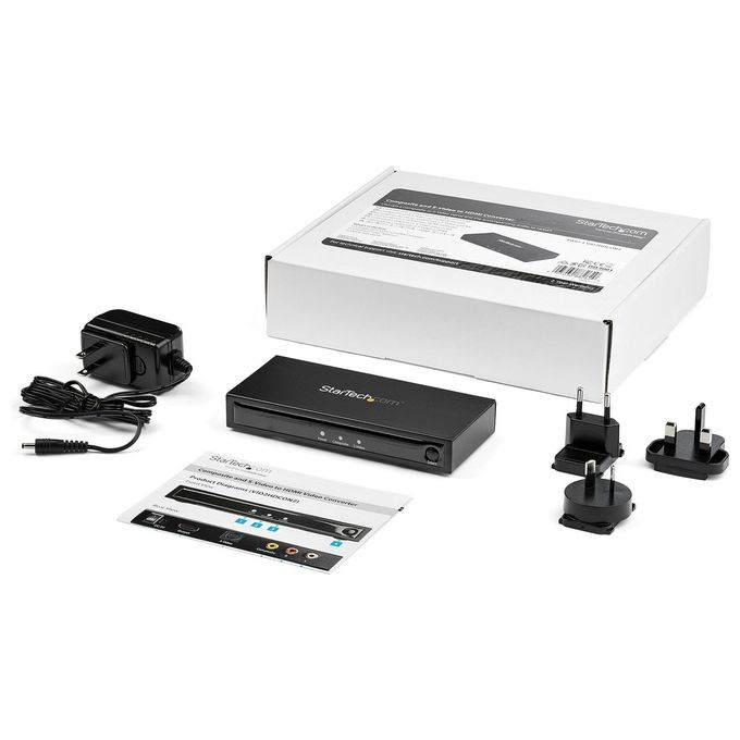 StarTech.com Convertitore Adattatore Vídeo Composito o S-Vídeo a Hdmi con Audio 720p NTSC e PAL