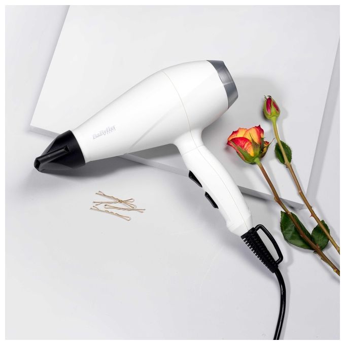 BaByliss 6704WE Asciugacapelli Nero-Bianco 2000W