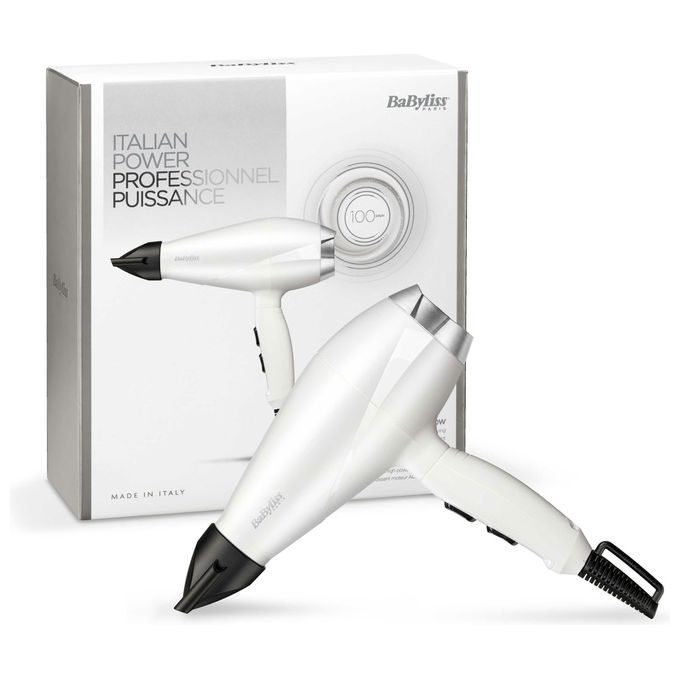 BaByliss 6704WE Asciugacapelli Nero-Bianco 2000W