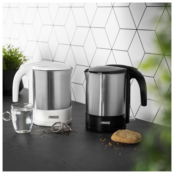 Princess 236039 Bollitore 2200W 2.7 Litri Nero Acciaio Inox Spazzolato