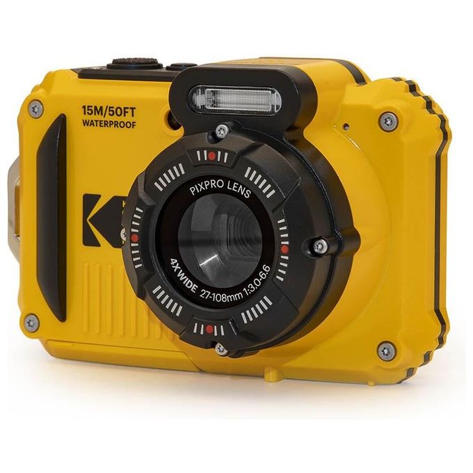 Kodak Pixpro WPZ2 Fotocamera Digitale Compatta 16 MPixel Impermeabile e Antiurto Giallo