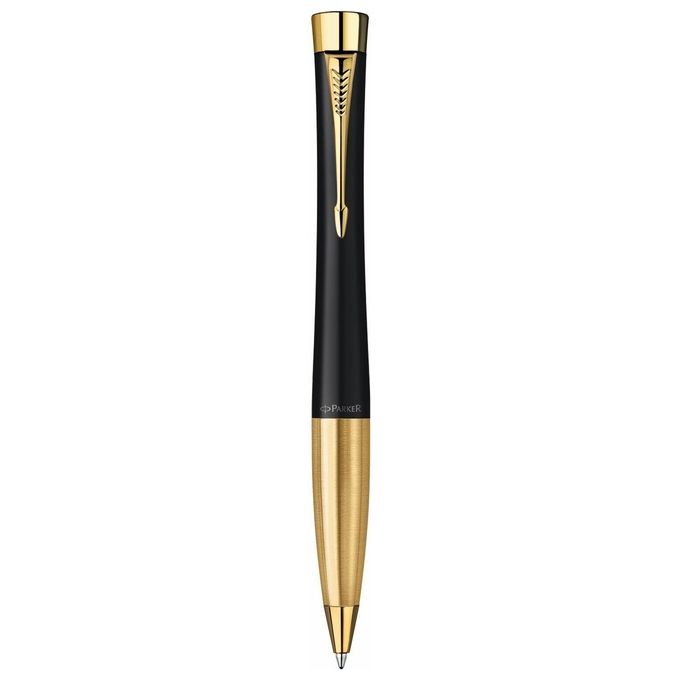 Parker Urban Duo Set con Penna a Sfera e Penna Stilografica Muted Black Golden Trim Nero Opaco con Finiture in Oro