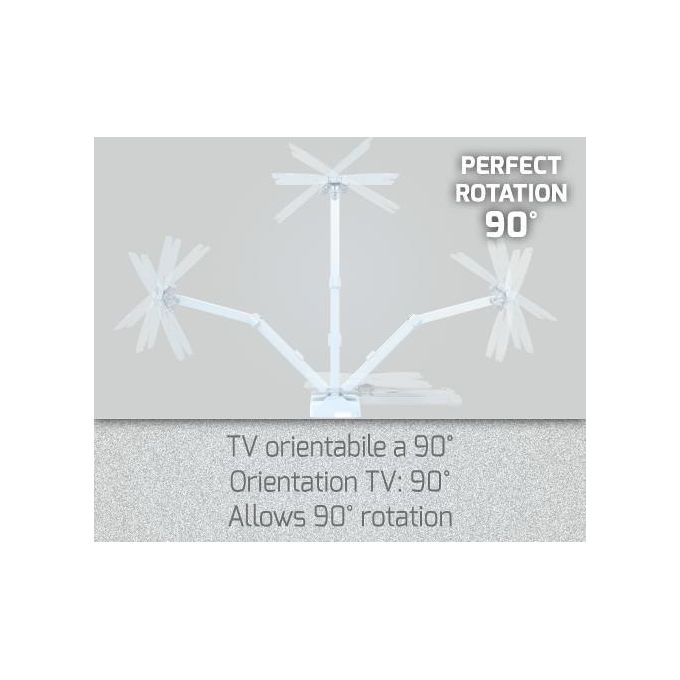 Meliconi Supporto da Parete 200Sdr Plus Bianco per Tv a Schermo Piatto da 26'' a 40'' 3 Snodi Max 25Kg