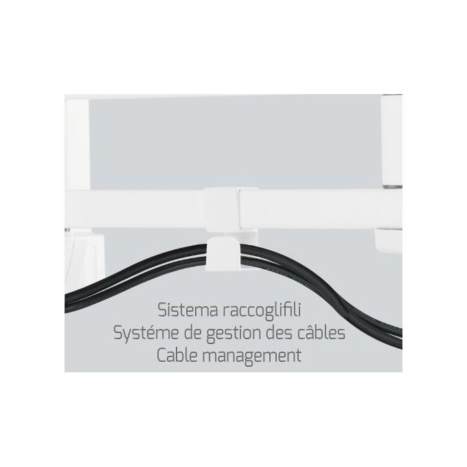 Meliconi Supporto da Parete 200Sdr Plus Bianco per Tv a Schermo Piatto da 26'' a 40'' 3 Snodi Max 25Kg