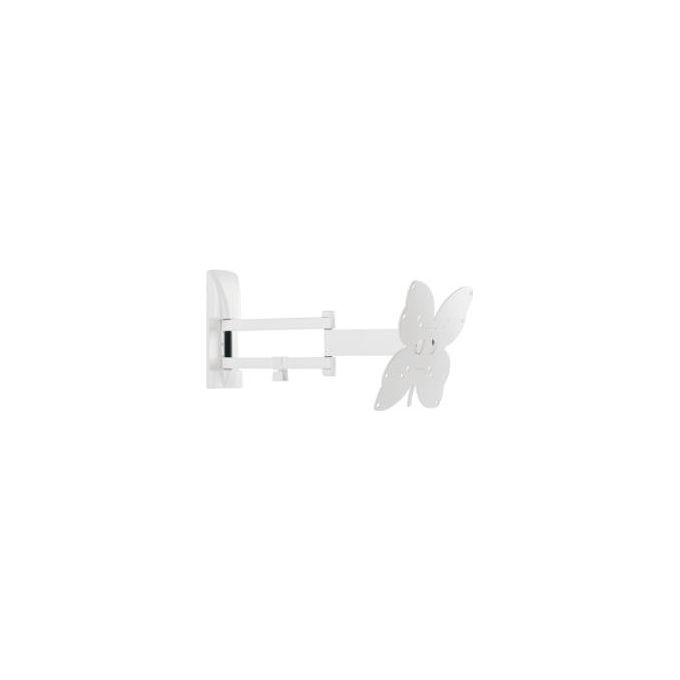 Meliconi Supporto da Parete 200Sdr Plus Bianco per Tv a Schermo Piatto da 26'' a 40'' 3 Snodi Max 25Kg