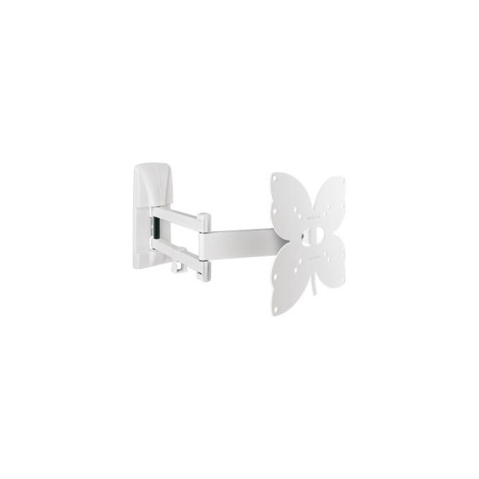 Meliconi Supporto da Parete 200Sdr Plus Bianco per Tv a Schermo Piatto da 26'' a 40'' 3 Snodi Max 25Kg