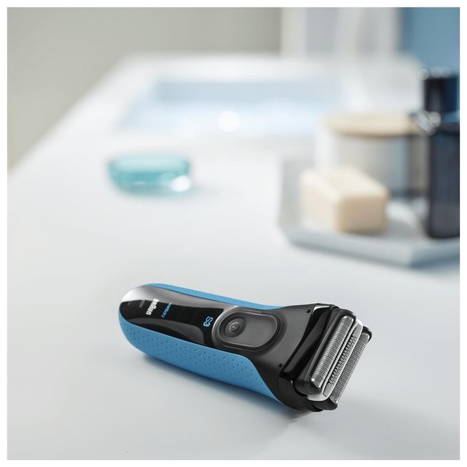 Braun Series 3 ProSkin 3045s Rasoio Elettrico Wet and Dry Trimmer Nero-Blu