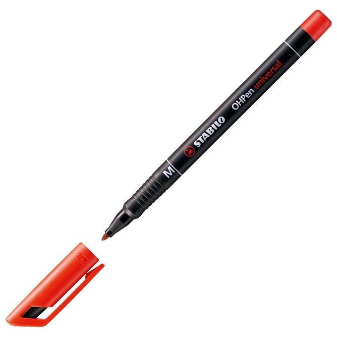 Marcatore - STABILO OHPen universal Permanente - Tratto Medio (1 mm) - Astuccio da 8 - Colori assortiti