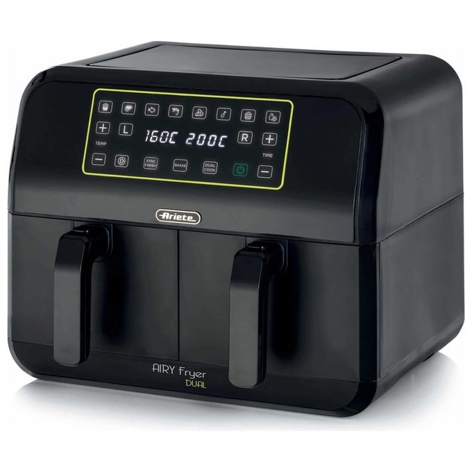 Ariete 4623-00 Friggitrice ad Aria 8 Litri Potenza 1700W con Doppio Cestello colore Nero Airy Fryer Dual