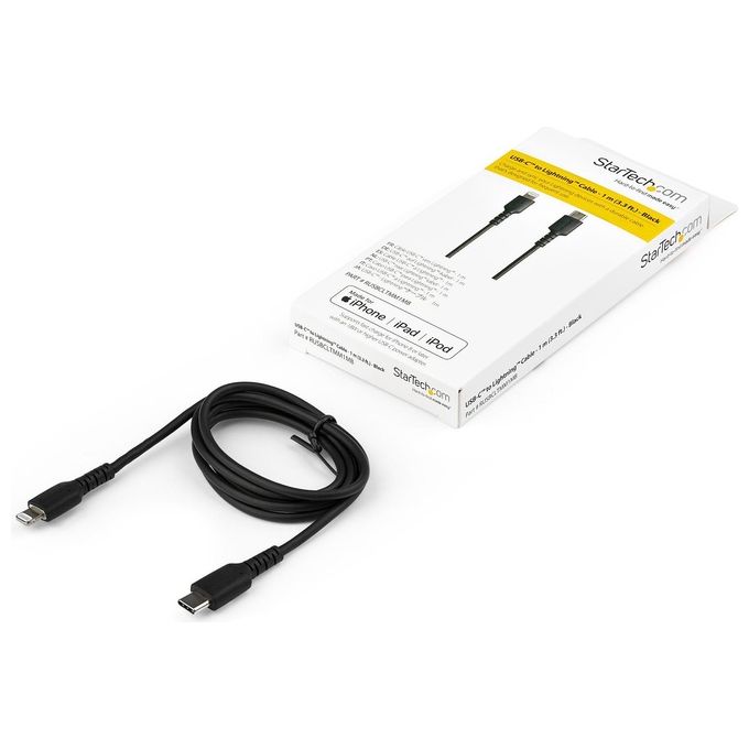 StarTech.com Cavo Usb-C a Lightning da 1mt con Certificazione Apple MFi Nero