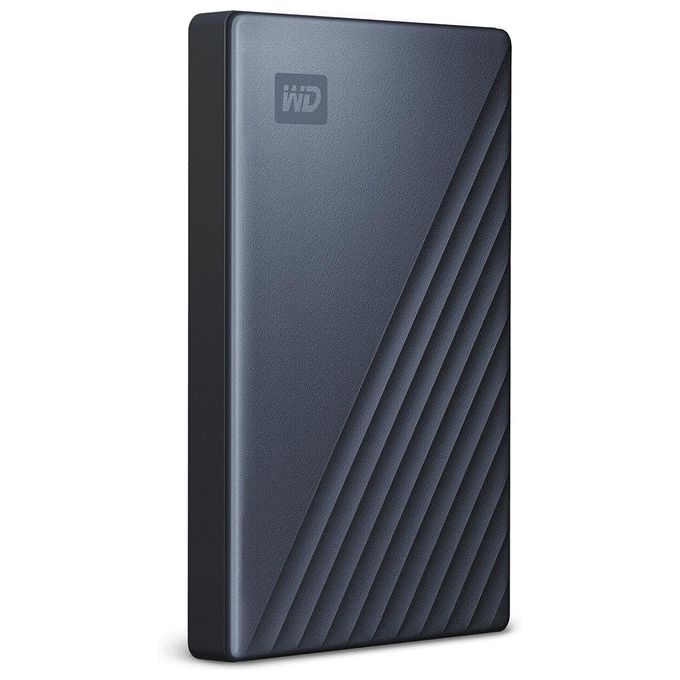 Western Digital WD My Passport Ultra WDBFTM0050BBL Hard Disk Crittografato 5Tb Esterno USB 3.1 256 bit AES Blu
