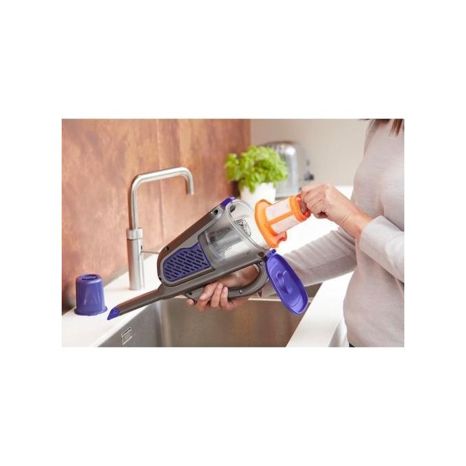 Black+Decker BHHV520BFP Aspiratore Portatile senza Sacchetto Capacita' 0,7 L Tecnologia Litio 18 V Sistema Ciclonico Nero-Viola