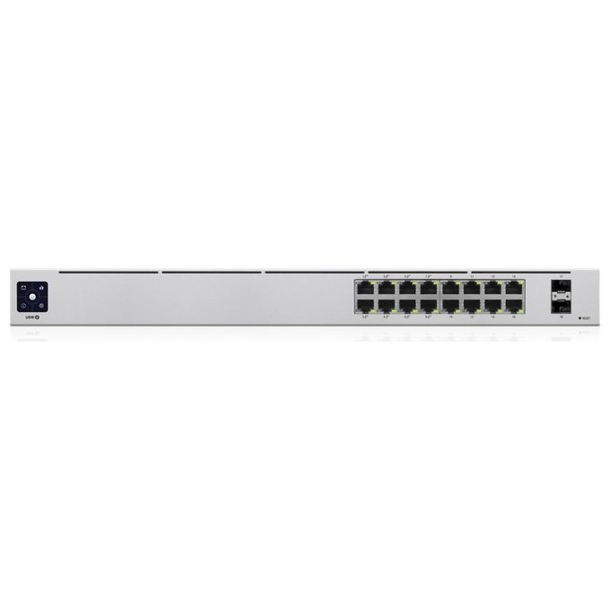Ubiquiti UniFi 16-Port PoE Gestito L2-L3 Gigabit Ethernet 10-100-1000 Supporto Power over Ethernet 1U Argento
