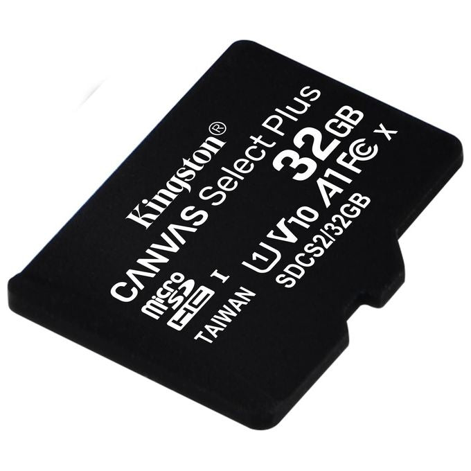 Kingston Canvas Select Plus SDCS2-32GB Scheda microSD Classe 10 con Adattatore SD Incluso, 32 GB