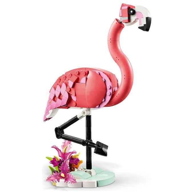 LEGO Creator 3 in 1 Animali Selvatici: Fenicottero Rosa Giocattolo - Si Trasforma in Uccello Cacatua o in Axolotl - Animali da Costruire per Bambini e Bambine da 8 Anni - Regalo di Compleanno 31170