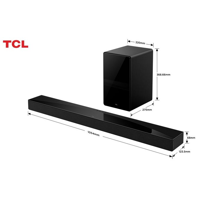 TCL Q Soundbar Q75H 5.1.2 Canali Dolby Atmos con Subwoofer Integrato 780W