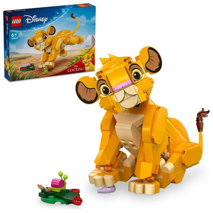LEGO Disney Simba il Cucciolo del Re Leone Giochi di Fantasia per Bambini e Bambine da 6 Anni Personaggio Giocattolo Costruibile con Parti Snodabili dal Film d'Animazione Idea Regalo 43243