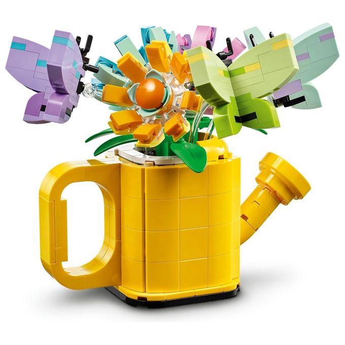 LEGO Creator 31149 3in1 Innaffiatoio con Fiori Finti Trasformabile in Stivale o in 2 Uccelli con Trespolo, Giochi per Bambini 8+