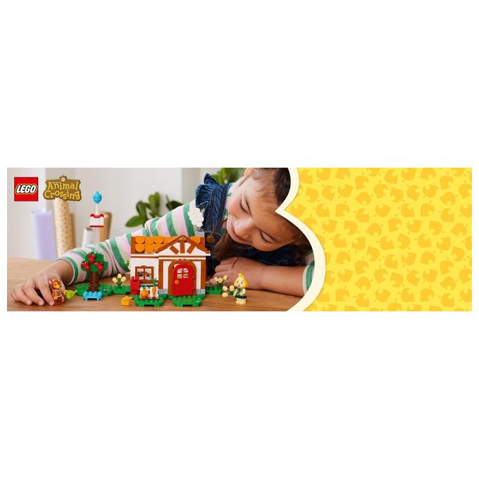 LEGO 77049 Animal Crossing – Isabelle’s House Visit, Set da Costruzione 389 Pezzi con 2 Minifigure, Eta' 6+