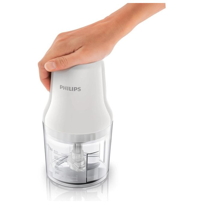 Philips HR1393-00 Daily Collection Tritatutto Easy Press 450 W 0,7Lt Trasparente-Bianco