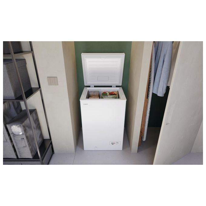 Candy CCHH 100E Congelatore a Pozzetto Orizzonatale 97 Litri Classe E Capacita' di Congelamento 45 kg-24h Statico colore Bianco