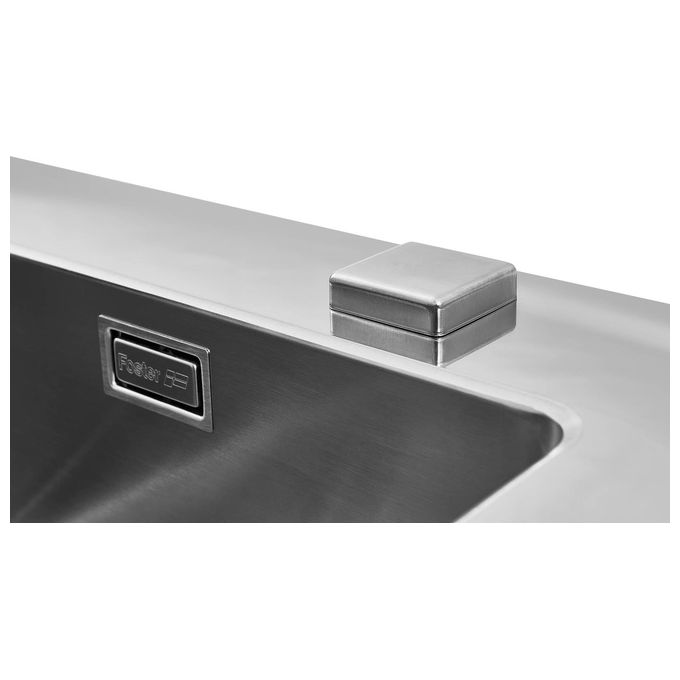 Foster 2264 050 KE Lavello Acciaio Inox Spazzolato da Incasso Filotop Piletta Automatica 1 Vasca 51x52cm