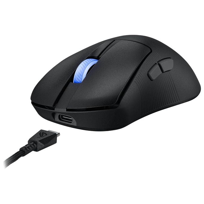 ASUS ROG Keris II Ace Wireless AimPoint Black Mouse Mano Destra RF Wireless  Bluetooth  USB Type-A Ottico 42000 DPI