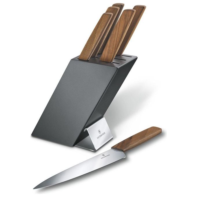 Victorinox Swiss Modern blocco portacoltelli legno faggio 6 pz.