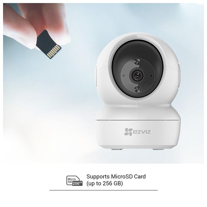 Ezviz C6N Telecamera Wi-Fi Interno Fullhd Motorizzata a 360°, Videocamera Sorveglianza Interno Wi-Fi per Animali e Bambini con Visione Notturna, Tracciamento del Movimento e Audio Bi-direzionale