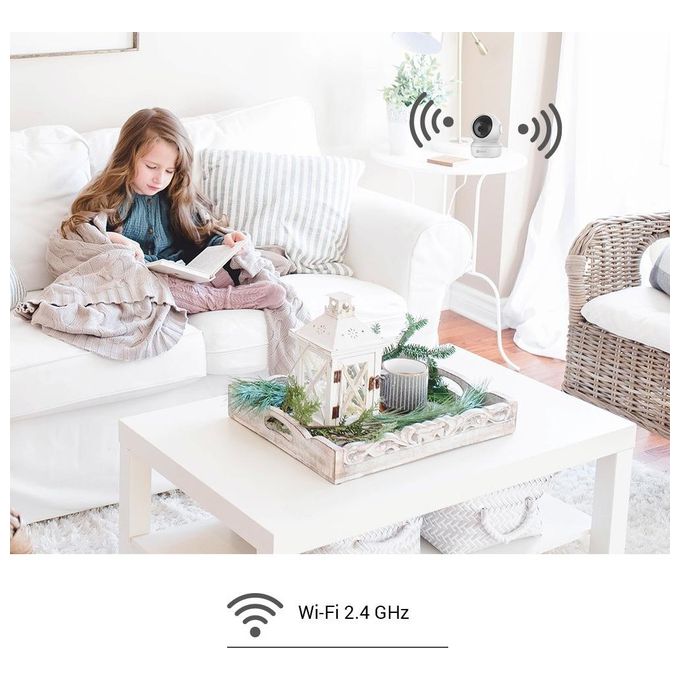 Ezviz C6N Telecamera Wi-Fi Interno Fullhd Motorizzata a 360°, Videocamera Sorveglianza Interno Wi-Fi per Animali e Bambini con Visione Notturna, Tracciamento del Movimento e Audio Bi-direzionale
