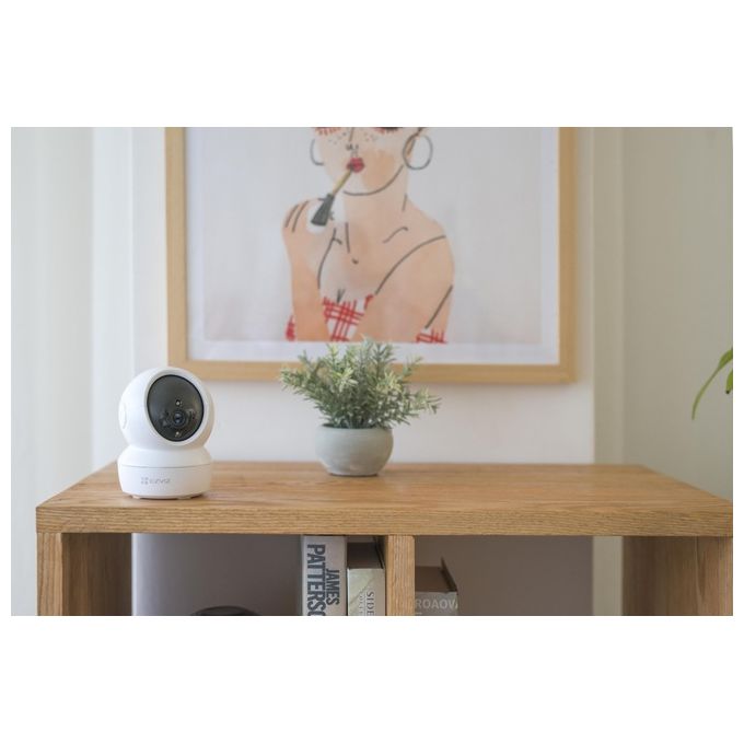 Ezviz C6N Telecamera Wi-Fi Interno Fullhd Motorizzata a 360°, Videocamera Sorveglianza Interno Wi-Fi per Animali e Bambini con Visione Notturna, Tracciamento del Movimento e Audio Bi-direzionale