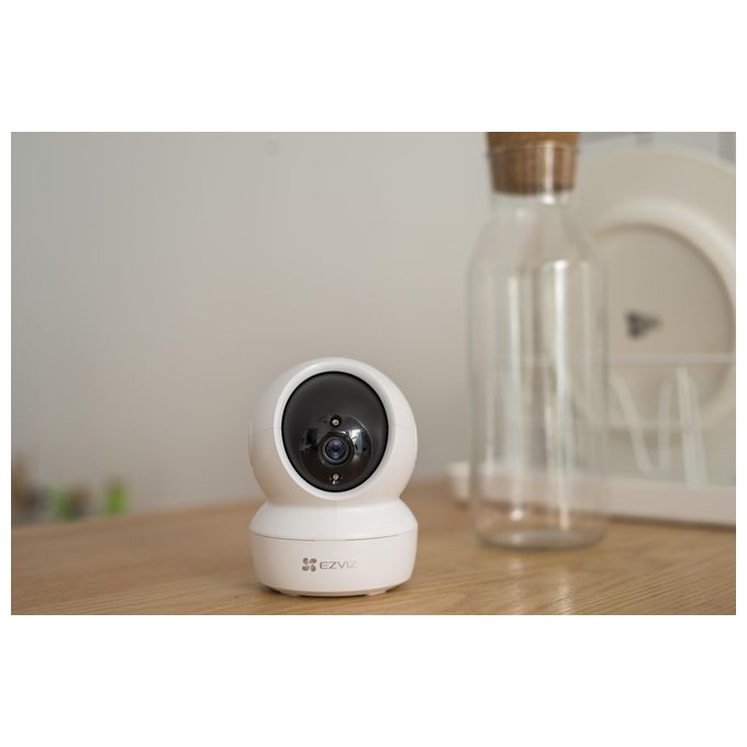 Ezviz C6N Telecamera Wi-Fi Interno Fullhd Motorizzata a 360°, Videocamera Sorveglianza Interno Wi-Fi per Animali e Bambini con Visione Notturna, Tracciamento del Movimento e Audio Bi-direzionale