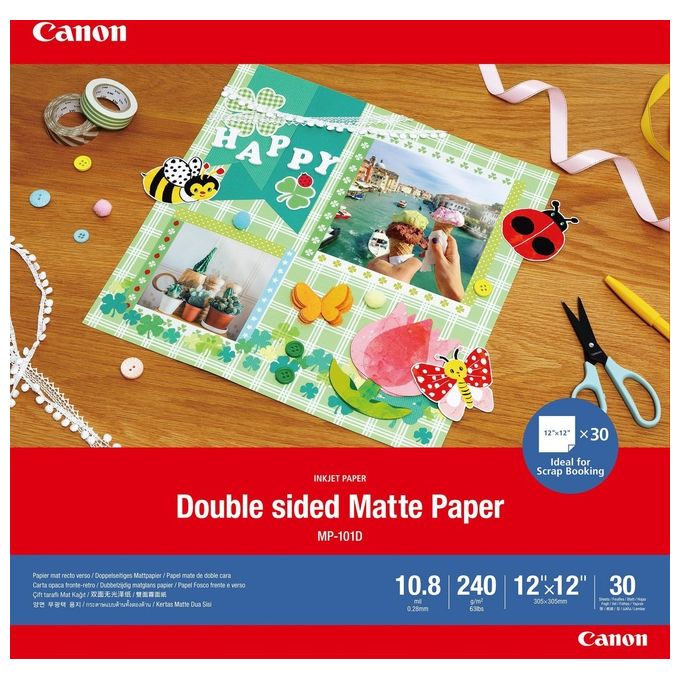 Canon MP-101 D 12x12cm 30 Fogli Double Sided Matte Paper 240gr