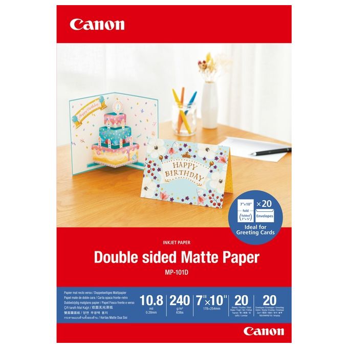Canon MP-101 D 7x10cm 20 Fogli Double Sided Matte Paper 240gr