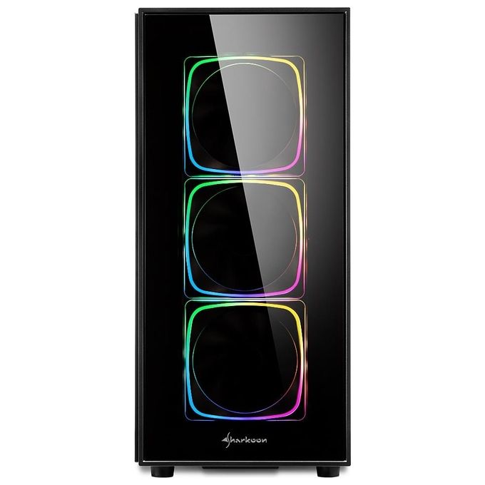 Sharkoon TG6 RGB Pc Case Atx 7 Slots Expansion 3 Usb 3.0 2 Usb 2.0 Drive Bay da 25''-35''
