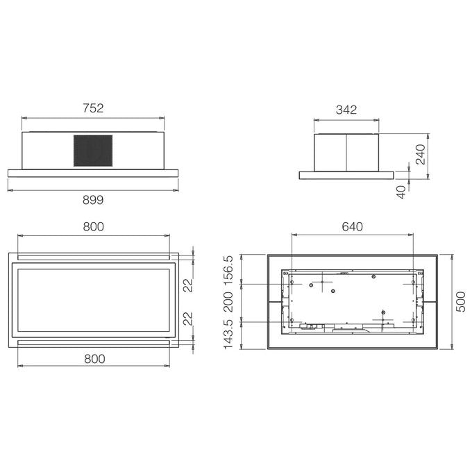 Elica CLOUD SEVEN IX-F-90 PRF0141953 Cappa a Soffitto Classe energetica A 3 Velocita' Aspirante 90 cm Inox